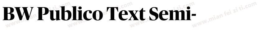 BW Publico Text Semi字体转换